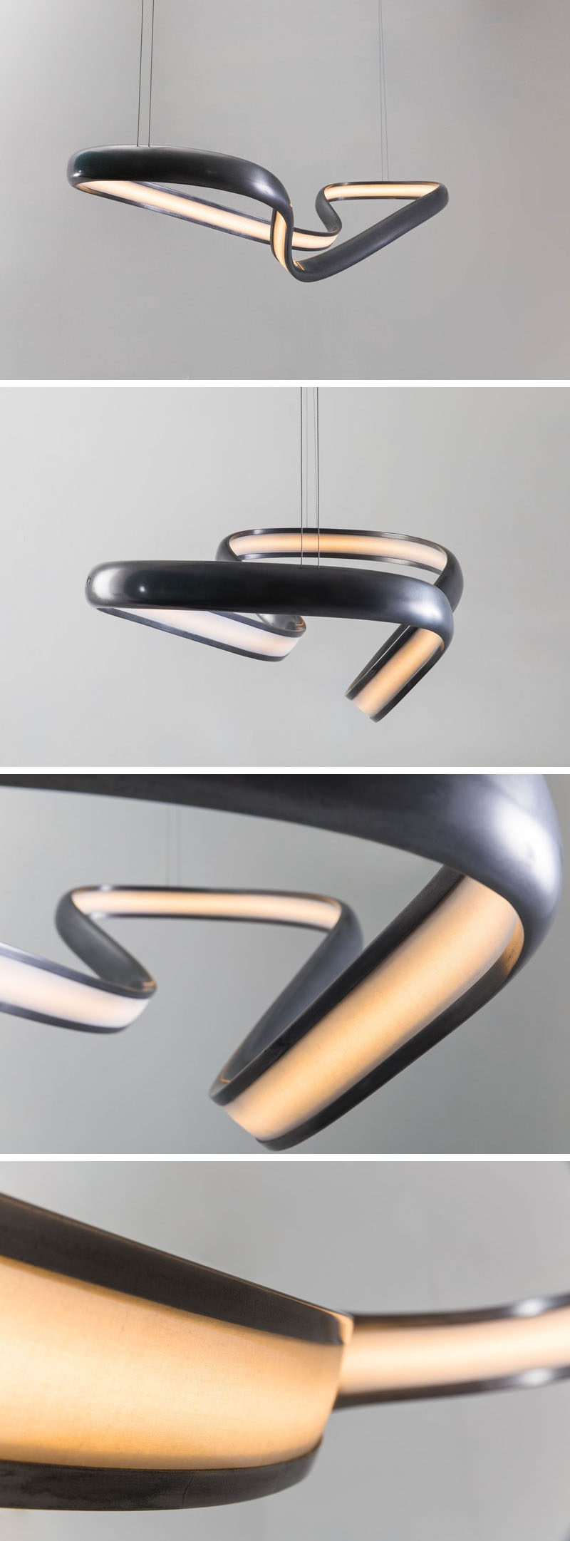 New York based designer John Procario of Procario Design, has combined his love for sculpture and lighting, and transformed it into a series of pieces named Freeform.