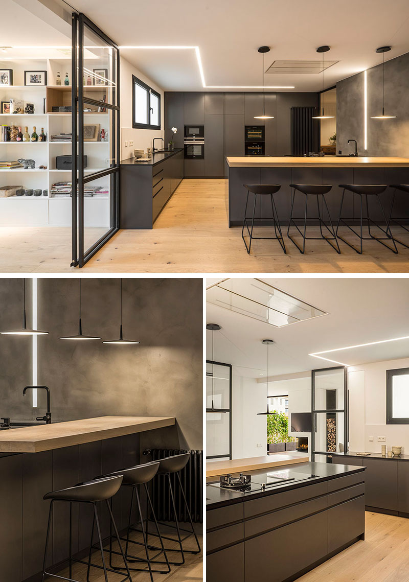 Modern Black Grey And Wood Kitchen 260717 1103 05 Contemporist Modern Black Grey And Wood Kitchen