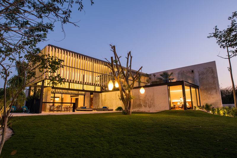 Architecture firm tescala have designed this modern house in Merida, Mexico, named Casa Chaaltun, that features plenty of space for entertaining.