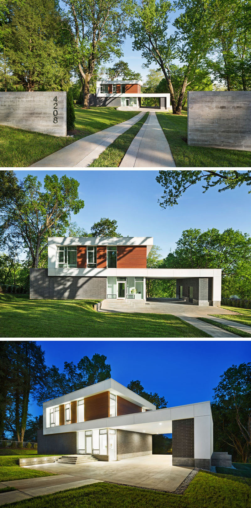 Architecture firm BARBERMcMURRY have recently completed a new house in Knoxville, Tennessee, for a young couple, their son and their dog.