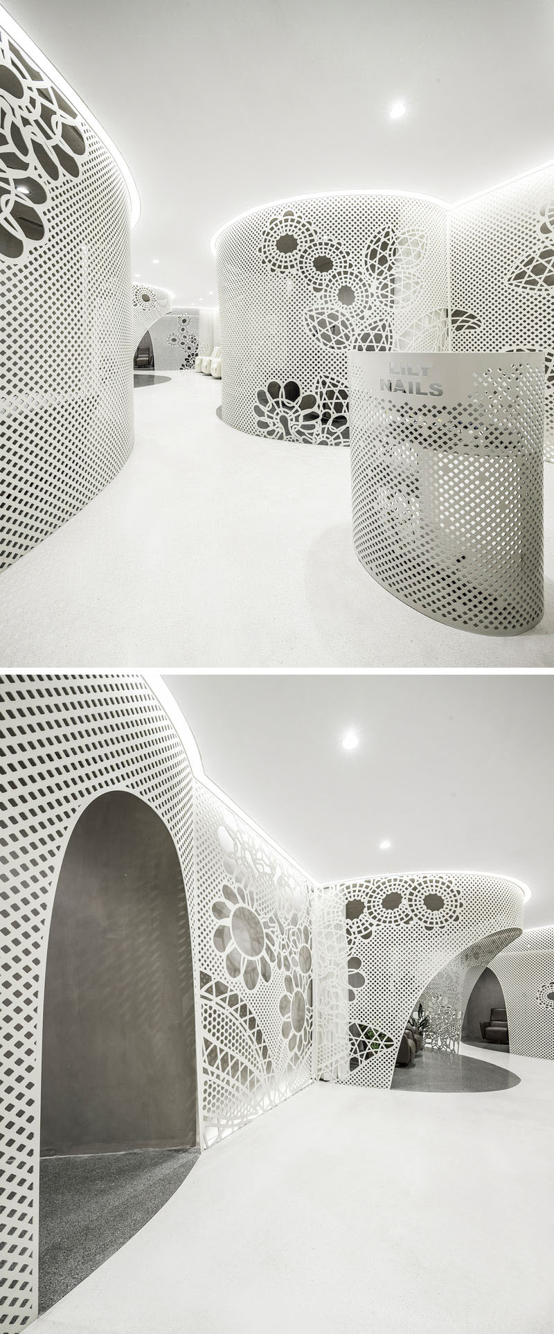 Modern Nail Salon Interior Lace Wall Detail 270717 911 03