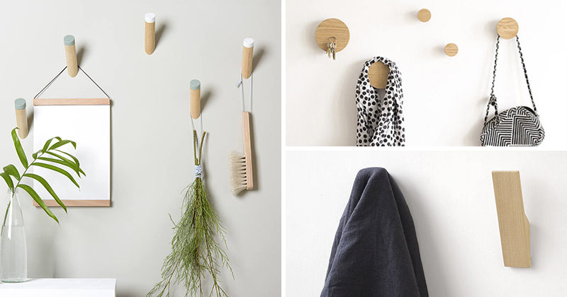 Simple wall hooks are a great way to decorate your walls while being functional at the same time. Here's a look at 10 wall hook ideas that would suit any modern interior.