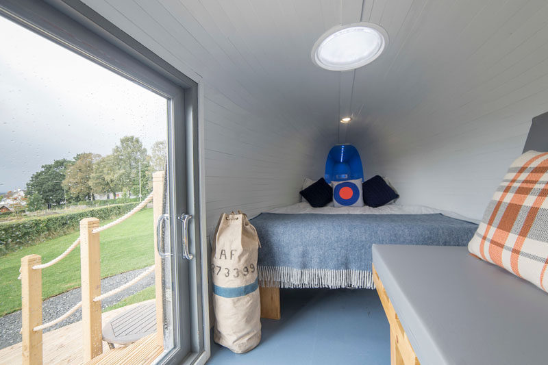 The team at Mains Farm in Stirling, Scotland, thought outside the box and invested in a decommissioned Royal Navy ZA127 Sea King Helicopter and turned it into a fun glamping destination, where you can stay inside the helicopter.