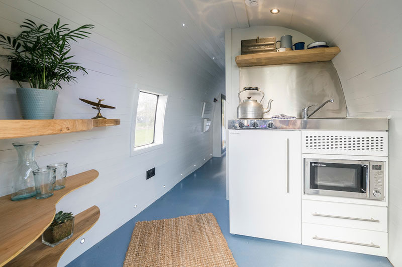 The team at Mains Farm in Stirling, Scotland, thought outside the box and invested in a decommissioned Royal Navy ZA127 Sea King Helicopter and turned it into a fun glamping destination, where you can stay inside the helicopter.