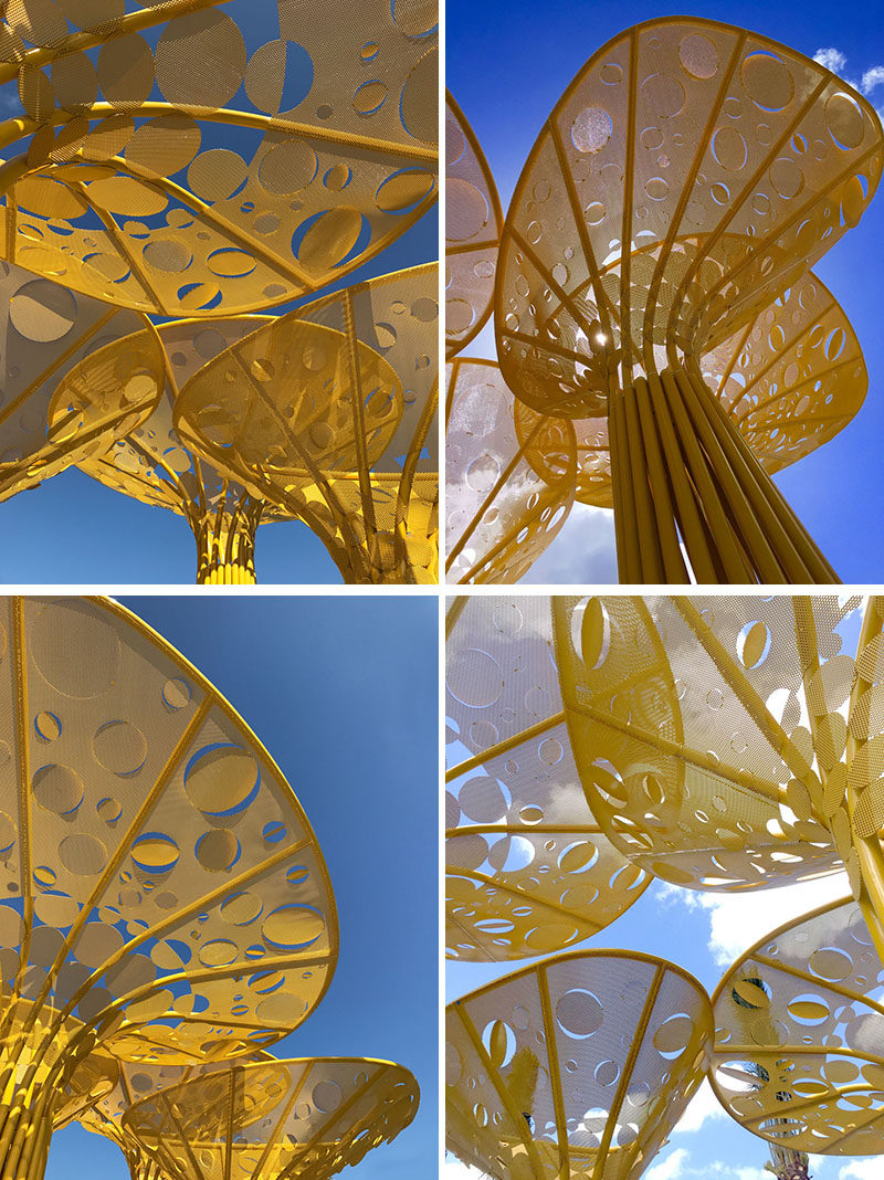 Brooks + Scarpa have designed a large bright yellow tree-like public sculpture for the city of Pembroke Pines in Florida.