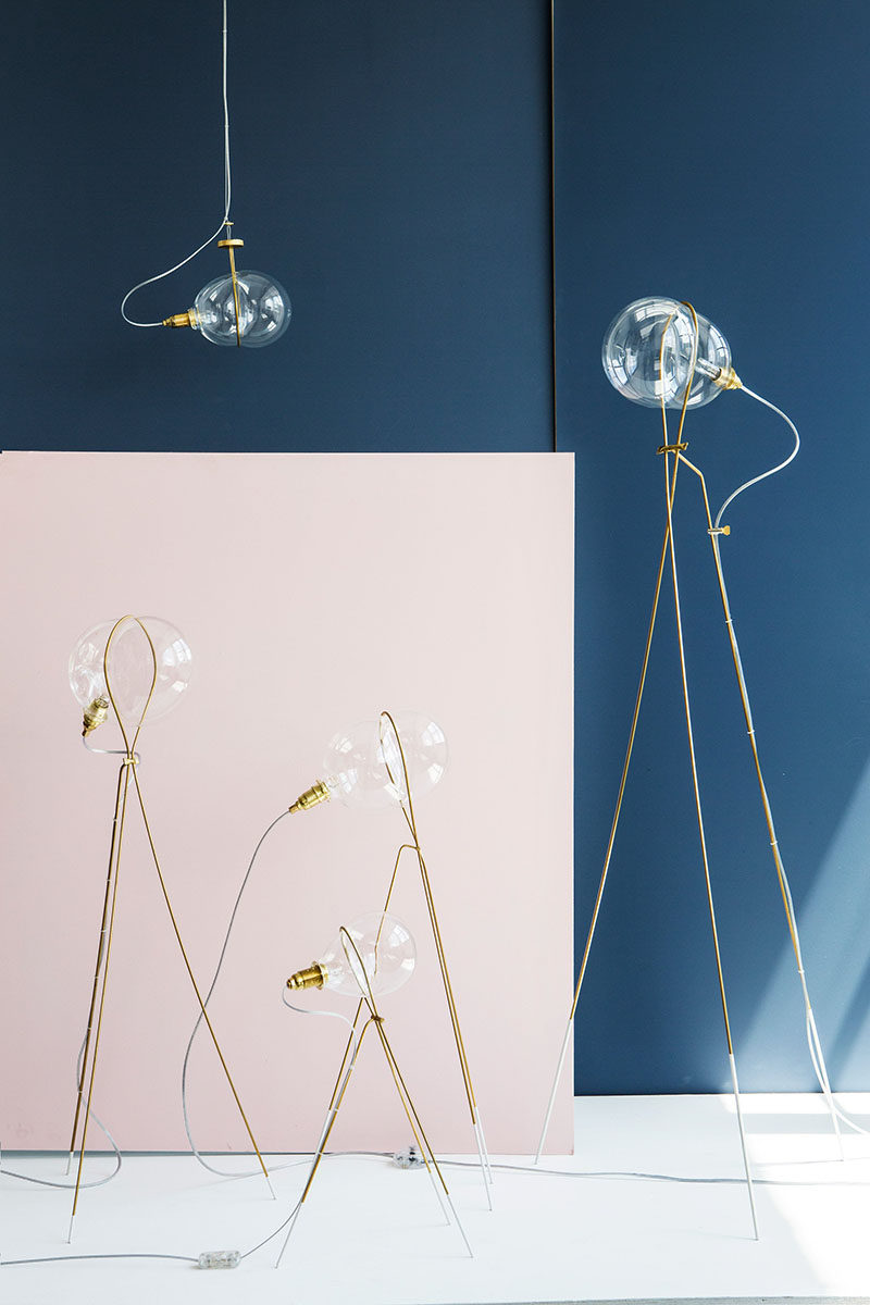 Israeli designer Ohad Benit has created the Stress lighting collection that takes inspiration from the shape of a bubble being blown through a ring.