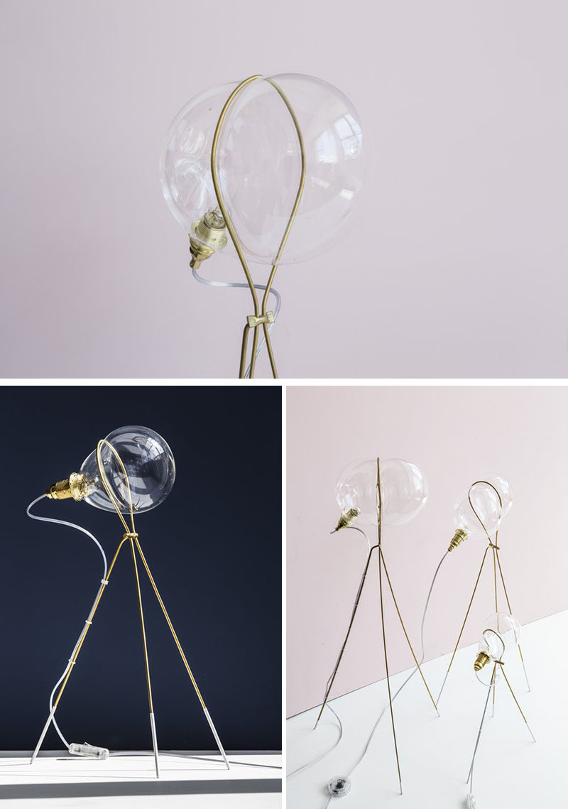 Israeli designer Ohad Benit has created the Stress lighting collection that takes inspiration from the shape of a bubble being blown through a ring.
