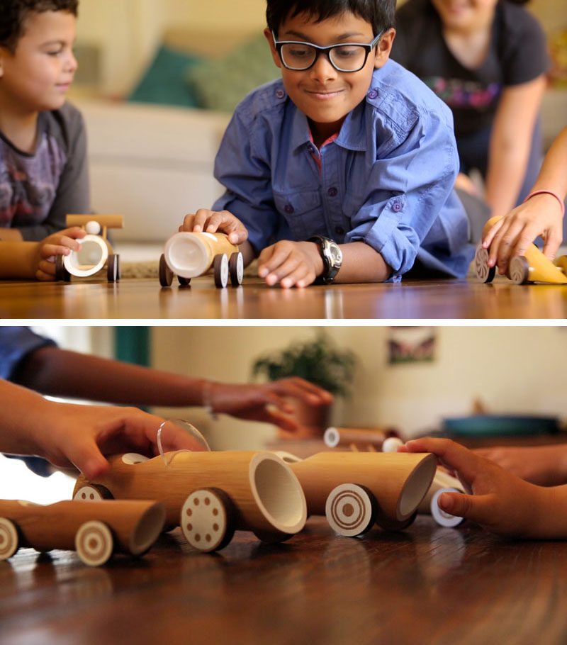 Australian based designers Made of Bamboo, have designed a collection of eco-friendly bamboo toy cars that come in four designs.