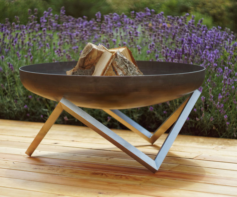 London-based design firm Arpe Studio, has created a collection of modern outdoor fire pits made from steel, that are inspired by Nordic design.