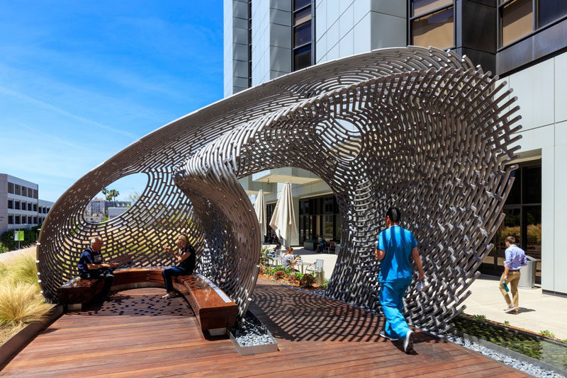 AHBE Landscape Architects have designed the new Healing Gardens and terrace for Cedars-Sinai Medical Center in Los Angeles, California. 