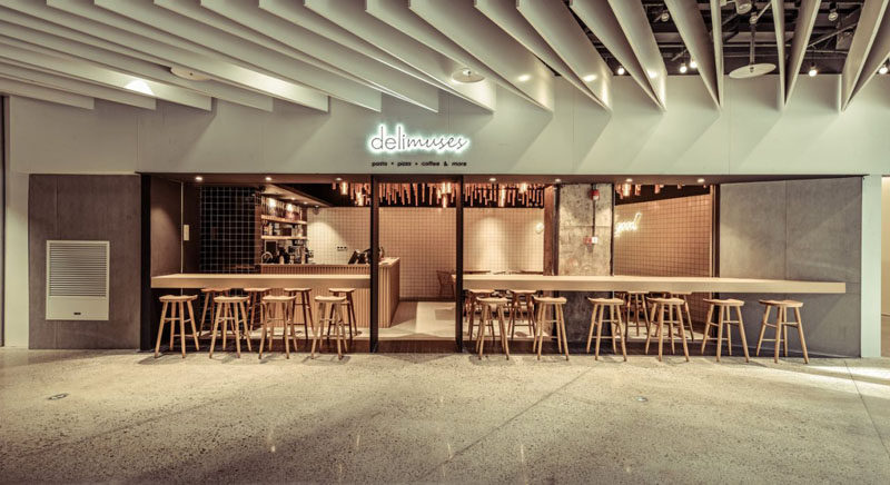 Architecture and interior design studio SPACEMEN, have recently completed a new modern coffee shop in Shanghai, China, named Delimuses.