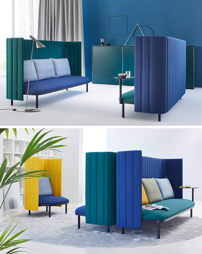 German furniture company ophelis, has designed a collection of modular office furniture pieces that are named ophelis sum. The concept for the collection is based on three core elements: the base, the partition and the pillow.