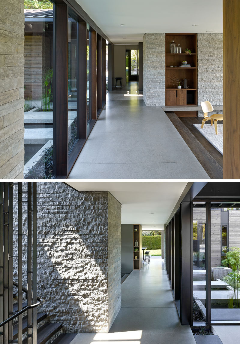 This renovated modern house has heated concrete floors. #ConcreteFloors #Windows #Flooring