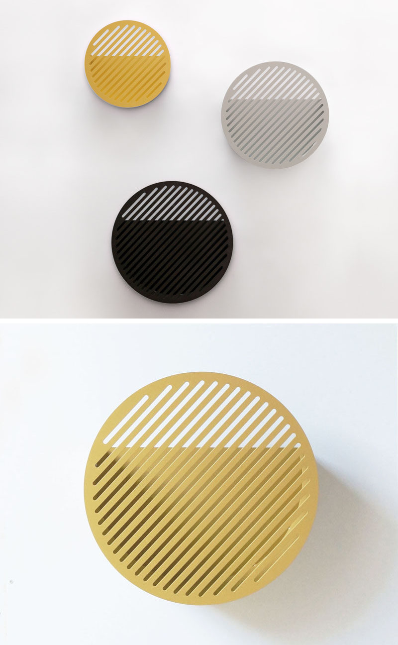 Swedish design studio Andréason & Leibel, have created a modern wall basket storage shelf that features a graphic diagonal pattern on the front. #WallBasket #ModernDecor #ModernHomeDecor #Storage #Design