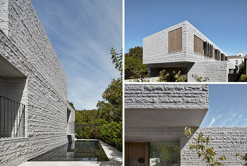 b.e architecture have recently completed a new three-storey house in Melbourne, Australia, that features 260 tons of granite which make up the building’s skin. #ModernArchitecture #GraniteFacade #ModernHouse