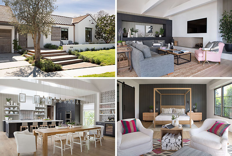 Interior design firm RailiCA design together with architect Eric Olsen and builder KRS Development, have designed a farmhouse-inspired, contemporary house in Newport Beach, California. #Architecture #Landscaping #HouseDesign