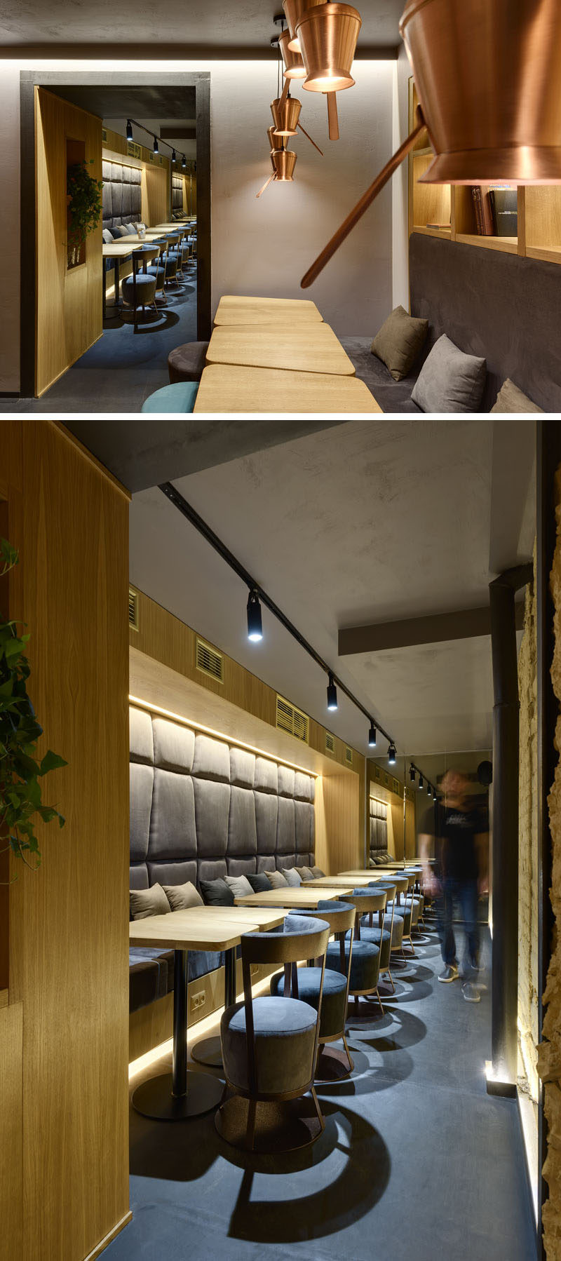 This Coffee Shop Creates A Warm Interior With The Use Of Wood And