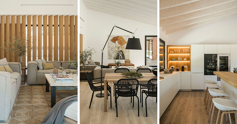 Interior designer Susanna Cots, has completed her latest project, the contemporary interior of a house that's located in the Empordà region of Barcelona, Spain. #InteriorDesign #ModernInteriorDesign