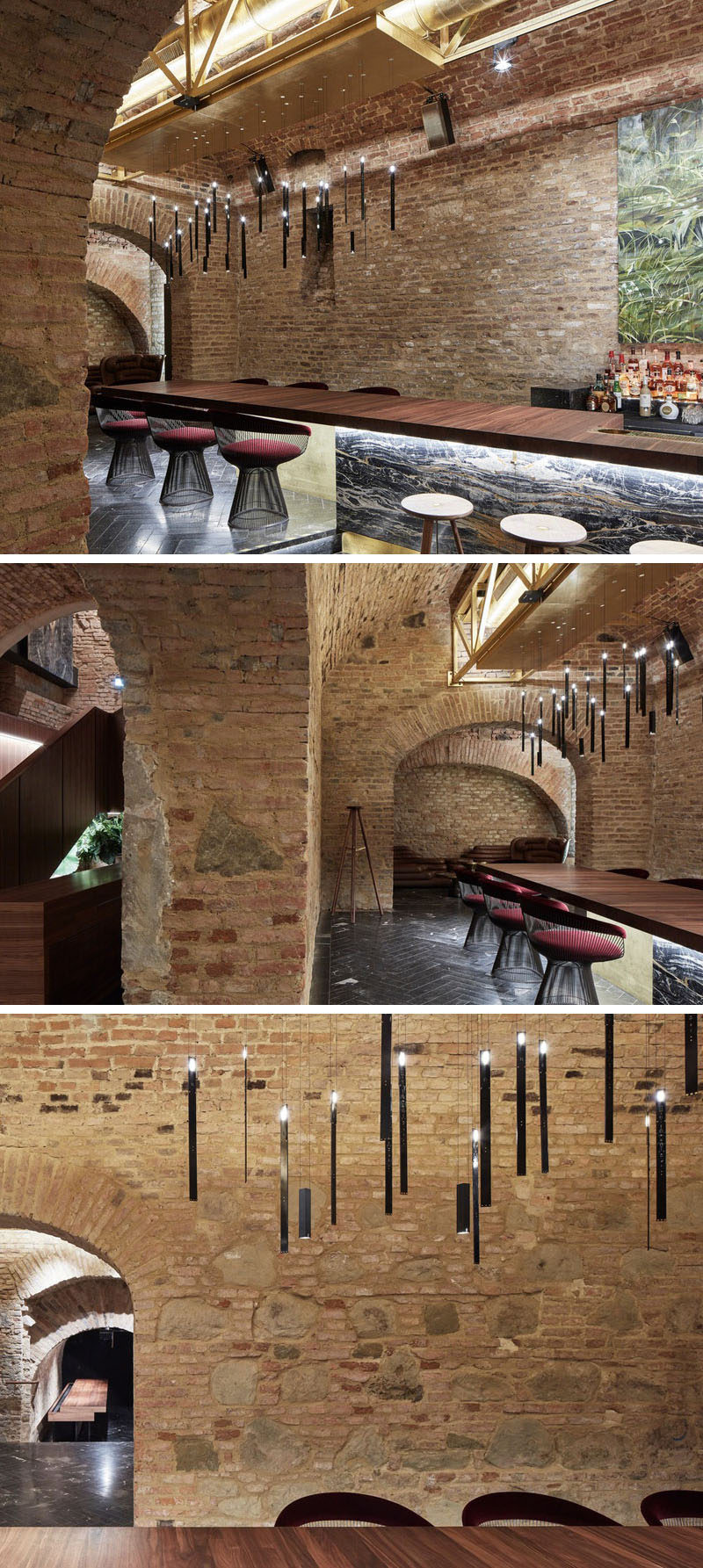 Büro KLK transformed an 18th century cellar in Vienna, Austria, into a contemporary underground cocktail bar. #CocktailBar #UndergroundBar