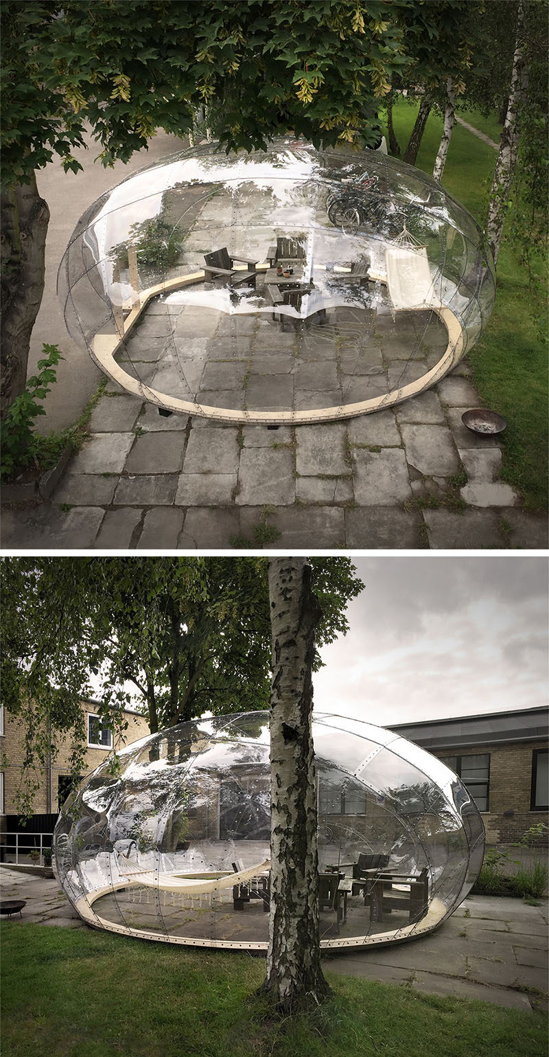 Danish architect Kristoffer Tejlgaard has created an outdoor structure named The Droplet, whose design was inspired by a single drop of water. #OutdoorStructure #BackyardDome #Architecture #Design