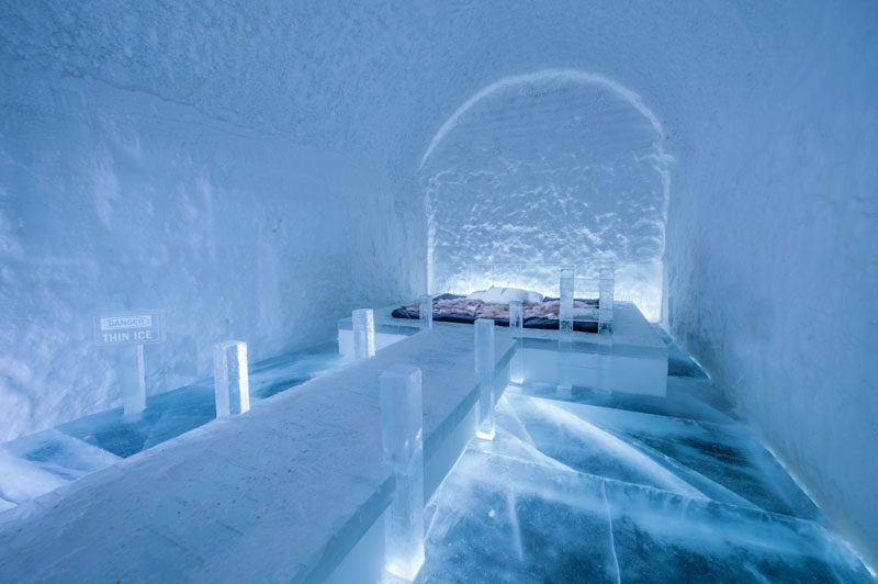 The Swedish ICEHOTEL has opened for 2017. The hotel, which is made from ice, has a collection of art suites that are individually themed and are hand carved by artists from around the world. #ICEHOTEL #Sweden #Travel #Art #Sculpture