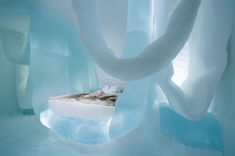 The Swedish ICEHOTEL has opened for 2017. The hotel, which is made from ice, has a collection of art suites that are individually themed and are hand carved by artists from around the world. #ICEHOTEL #Sweden #Travel #Art #Sculpture