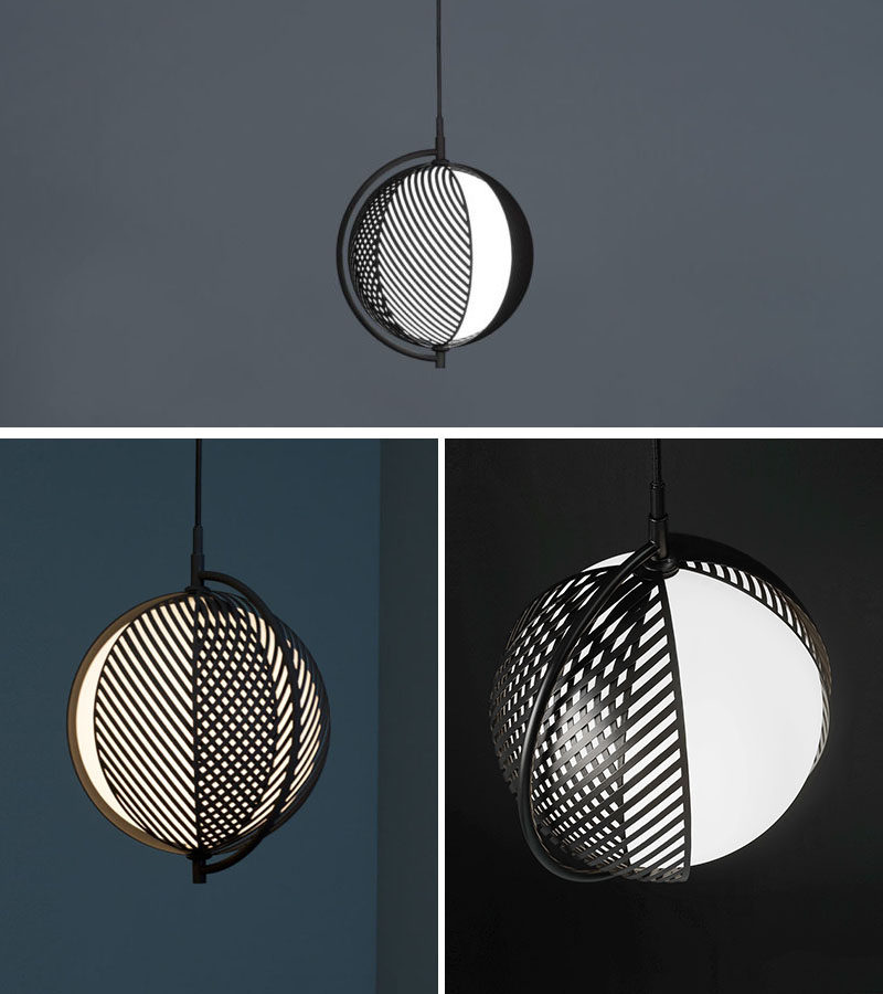 Italian designer Antonio Facco has designed Mondo, a new lighting collection that has overlapping patterns that can change lighting effect. #PendantLight #Lighting #Design