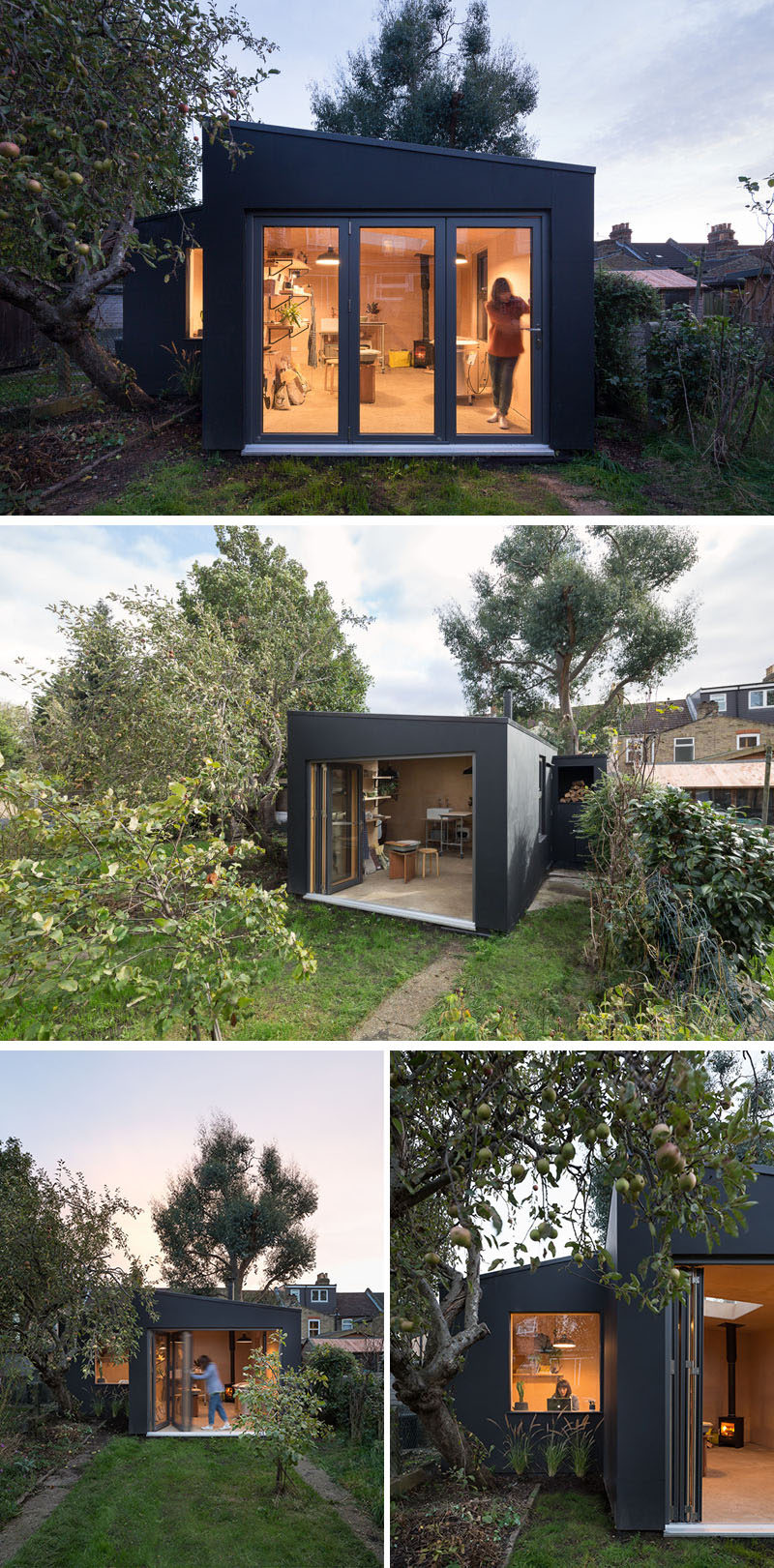 British firm Grey Griffiths Architects have designed a backyard pottery shed for a ceramicist in East London. #PotteryShed #BackyardStudio