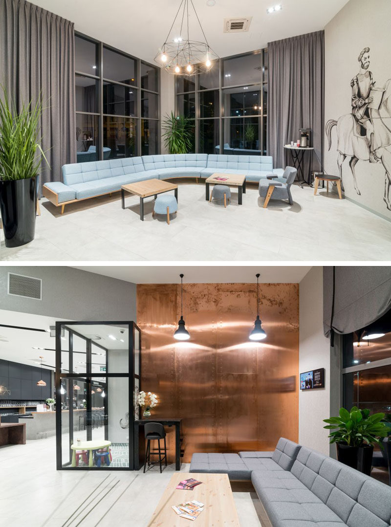 Architecture firm Tremend, have recently completed the Ibis Styles Grudziadz Hotel that's located in the Old Town area of Grudziadz, Poland. #HotelDesign #HotelInterior