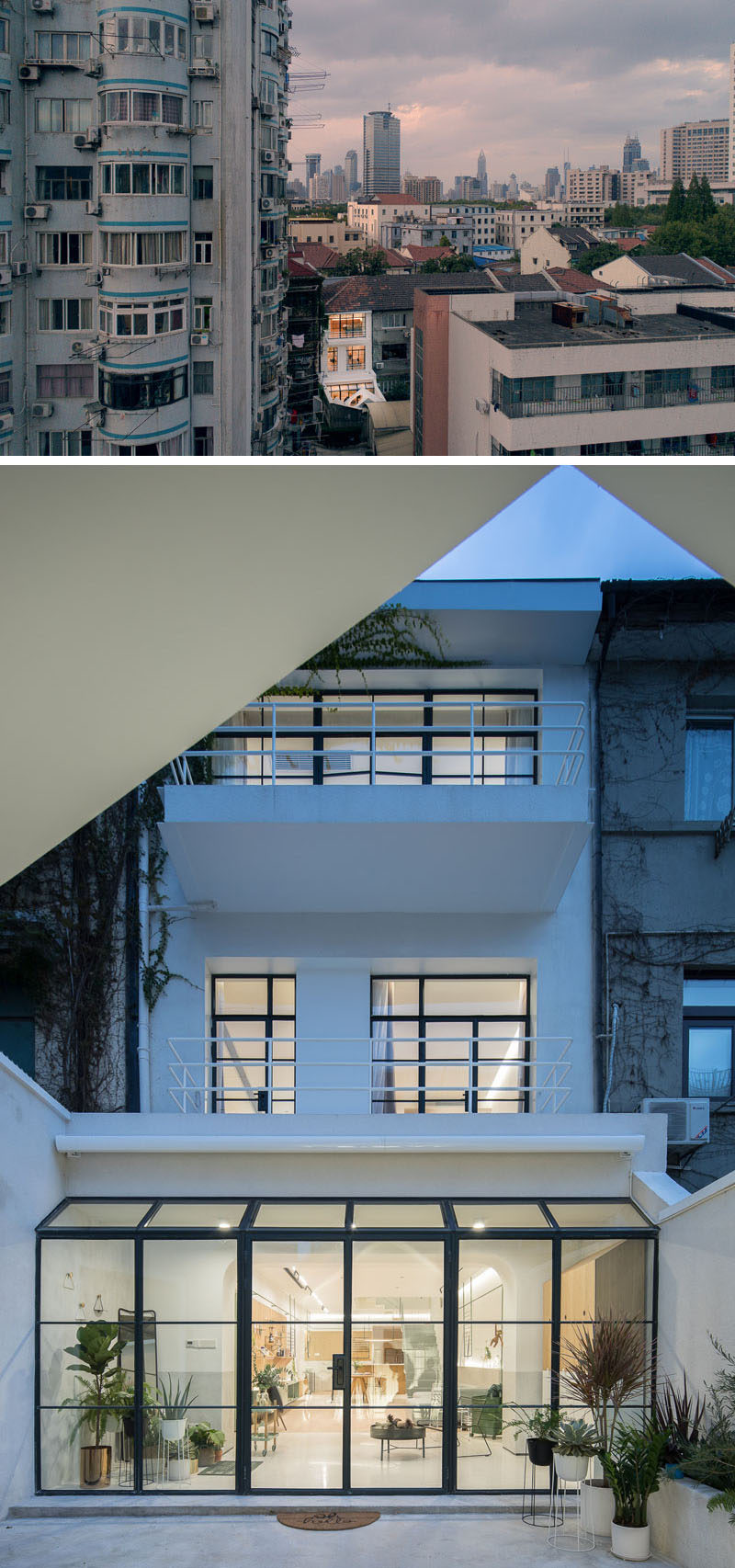 Design firm RIGI have recently completed the renovation of a building and transformed it into a bright and modern residence in Shanghai, China. #ModernHouse #HouseDesign