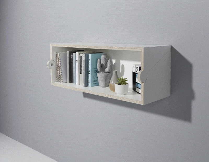 Berlin based designer Michael Hilgers has created TWOFOLD, a compact wall shelf that can be transformed into a wall desk. #Design #Furniture #Shelving #WallDesk