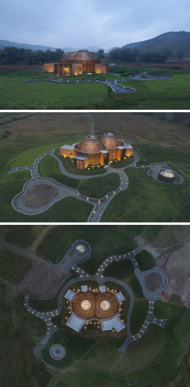 Architecture firm HDD have designed the Mulan Weichang Visitors Centre, that's located in China, and whose shape is inspired by yurts. #Architecture