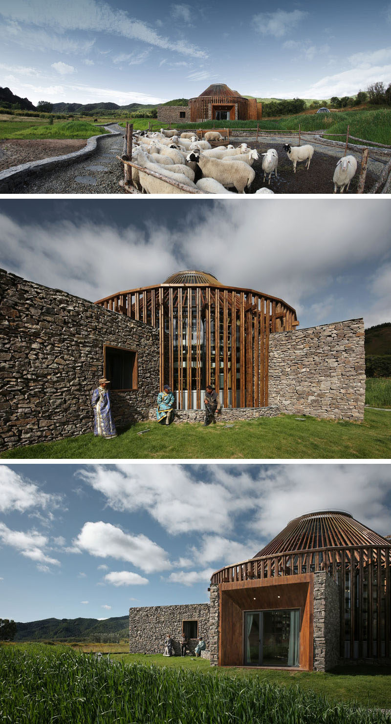 Architecture firm HDD have designed the Mulan Weichang Visitors Centre, that's located in China, and whose shape is inspired by yurts. #Architecture