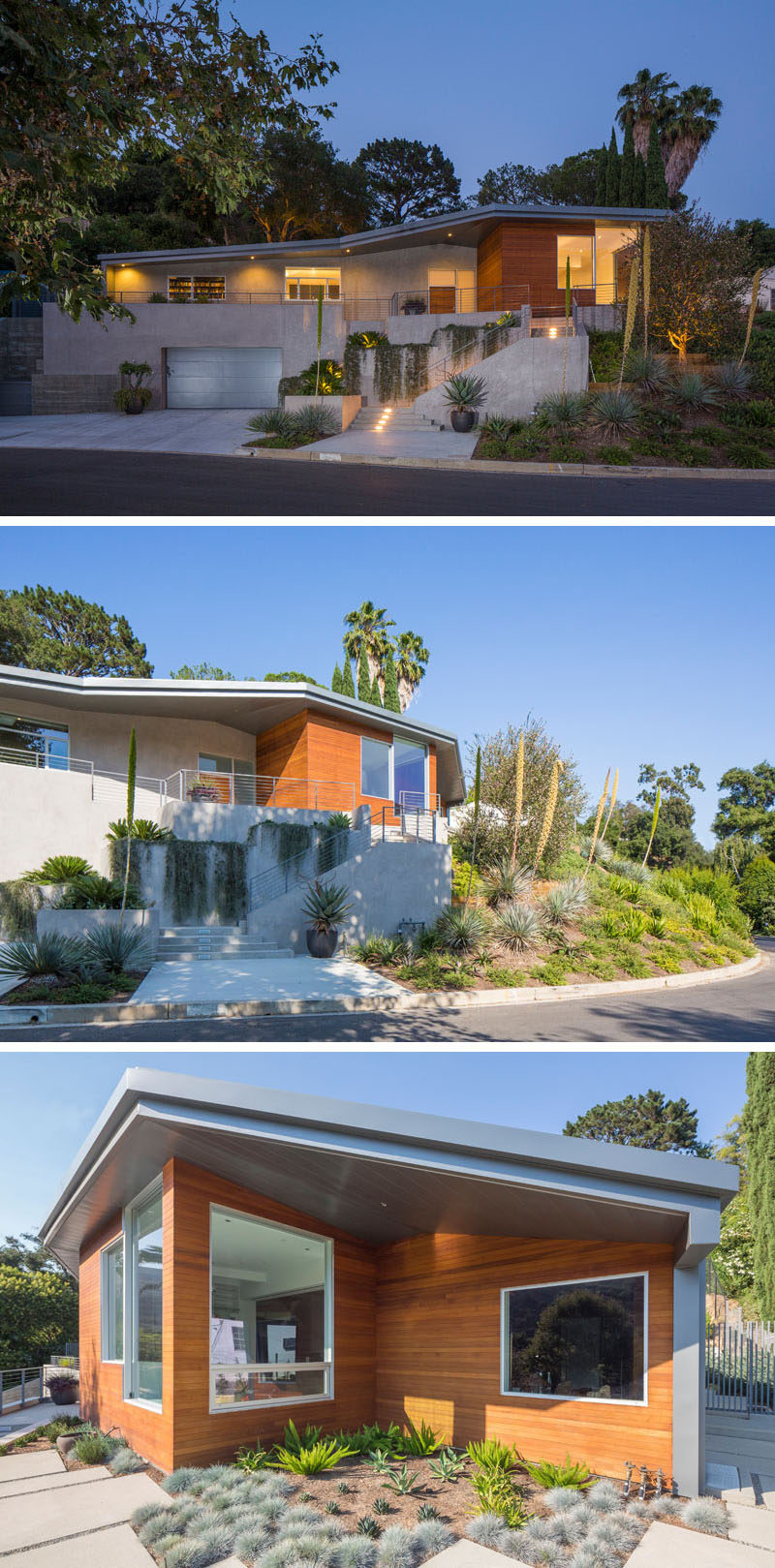 ANX (Aaron Neubert Architects, Inc.) have designed a new house that sits on a hill in the Bel-Air neighborhood of Los Angeles, California. #ContemporaryHouse #Architecture