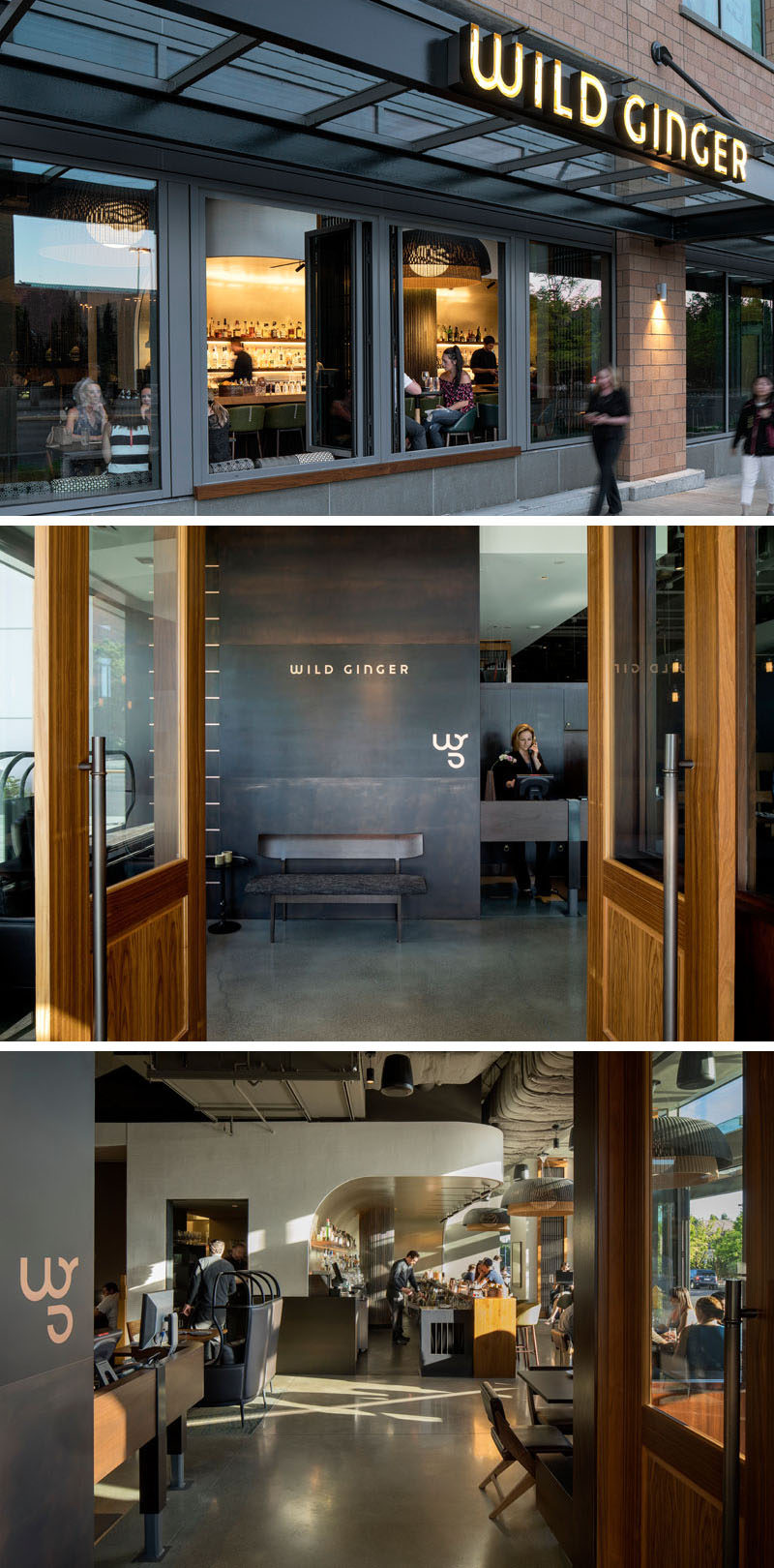 Seattle-based firm SkB Architects have recently completed the interior design for 'Wild Ginger', an established Southeast Asian restaurant that moved to a new location in Bellevue, Washington.