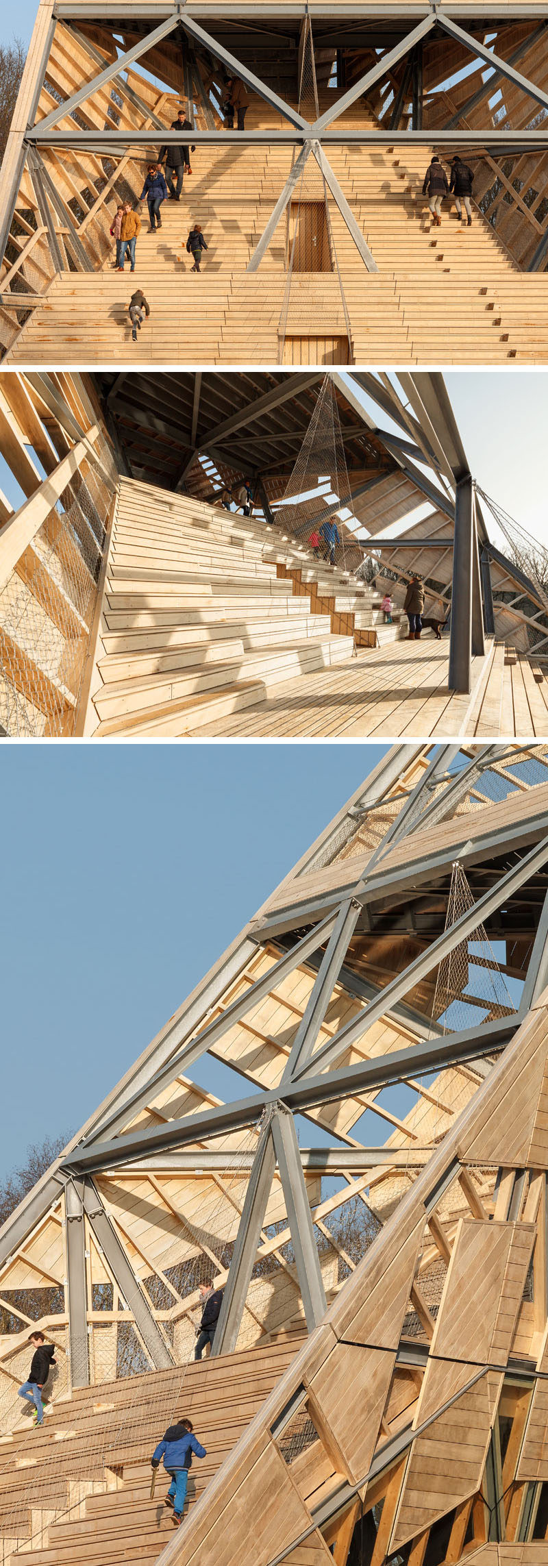 RO&AD Architecten have recently completed Pompejus, a watchtower, an open-air theatre and an information point for tourists, that's located on Fort de Roovere in Halsteren, The Netherlands. #Watchtower #Lookout #Architecture #Design