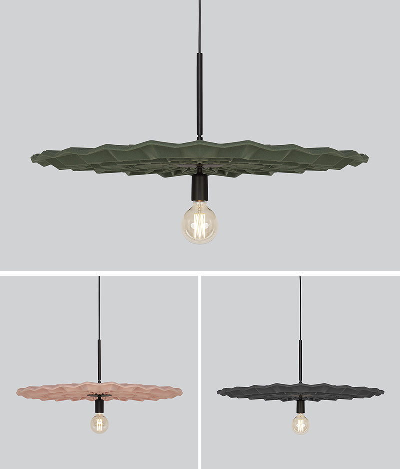 Kyla McCallum has designed 'Fold', a modern pendant light whose design has been inspired by the crisp folds of origami. #ModernLighting #PendantLight #Design