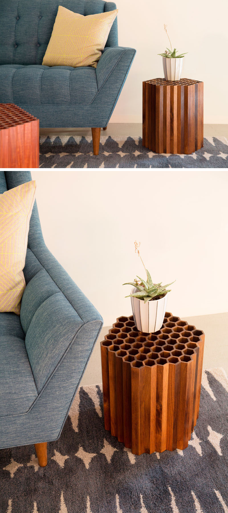 Josh Neilsen Has Hand Crafted The Honeycomb Coffee Table From 1056