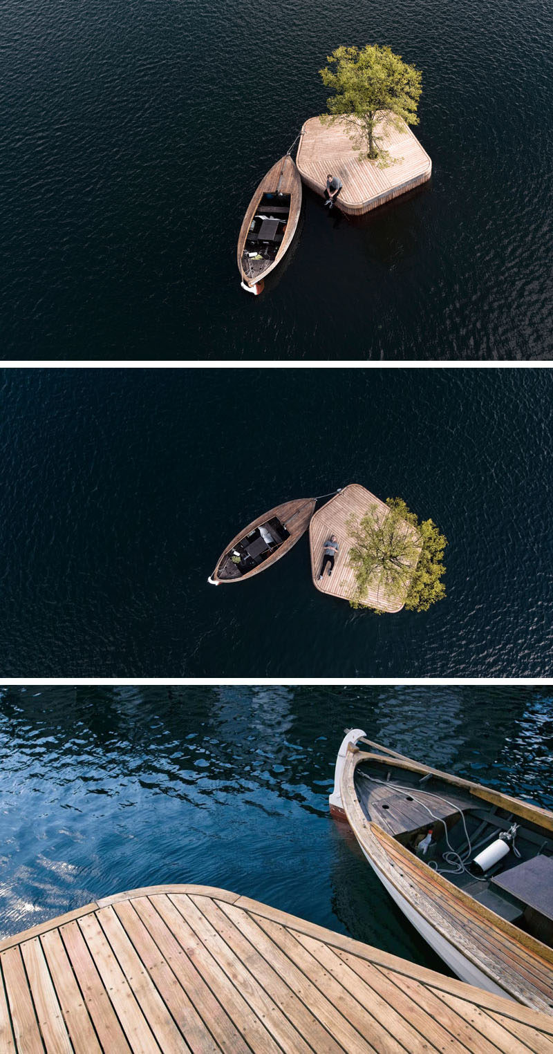 Australian architect Marshall Blecher and Magnus Maarbjerg from design studio Fokstrot, have created CPHØ1, a prototype floating island which will move around Copenhagen harbor. #Design #Island #FloatingPlatform