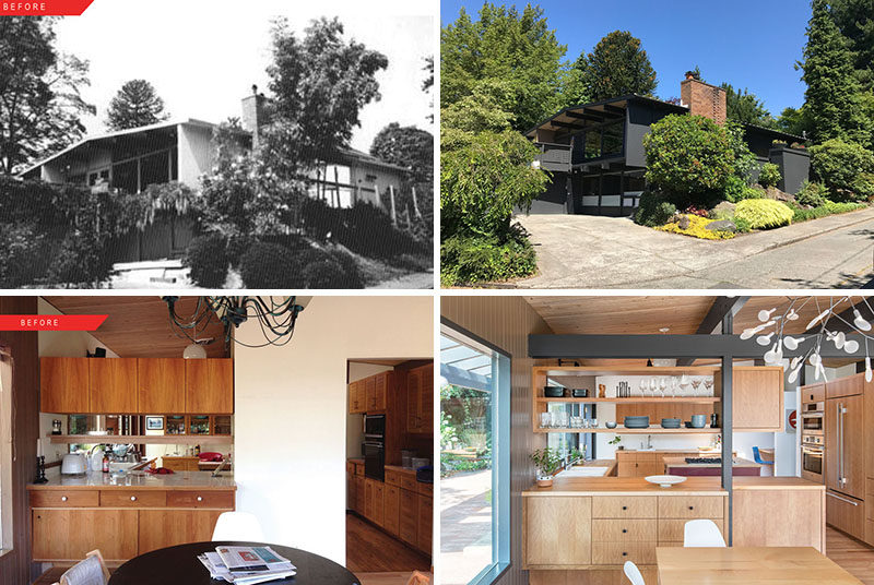 SHED Architecture & Design together with interior designer Jennie Gruss, have given a 1957 architect-designed mid-century home a fresh update for a young family in Seattle, Washington. #MidCenturyRemodel