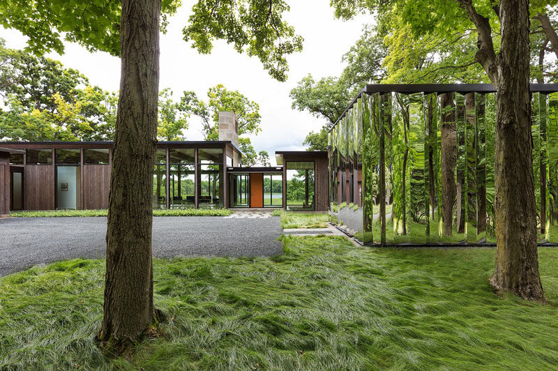 ALTUS Architecture + Design have designed a modern house in Woodland, Minnesota, that seeks to quietly integrate into the surroundings while capturing dramatic views and optimizing natural light. #ModernHouse #Architecture