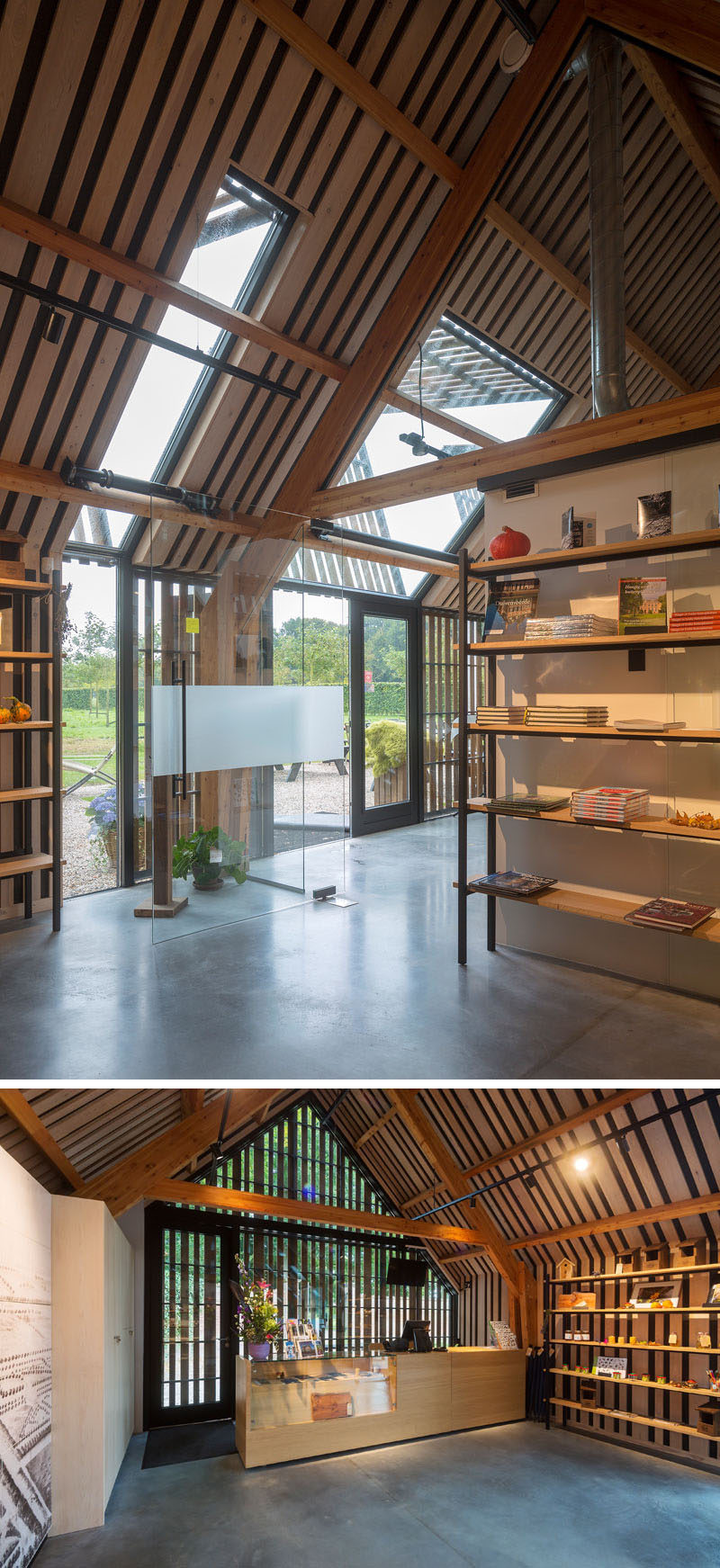 This barn-like building is home to a restaurant, a museum shop and space for the volunteers who give guided tours in the castle and around the estate. #Architecture