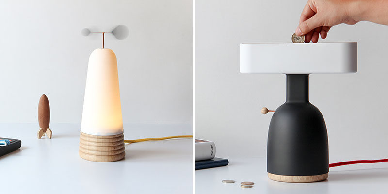 Kelly Durango and Mauricio Sanin of MOAK Studio have created two prototype lamps that need additional actions other than turning on a switch to work. #Lighting #Design