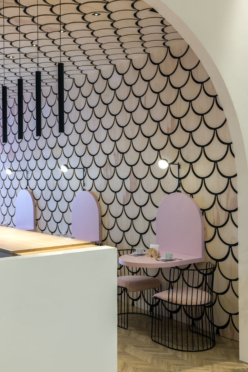 The Duju Patisserie Features U-Shaped Design Elements Throughout Its