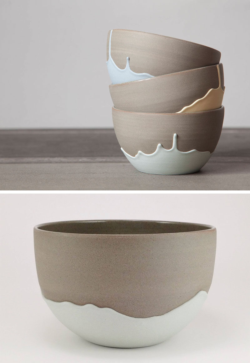 Celine Fafard, the owner and creator of Parceline, has designed a collection of modern ceramics from her studio in Montreal, Canada. #ModernBowl #CeramicBowl #Decor #HomeDecor #Modern