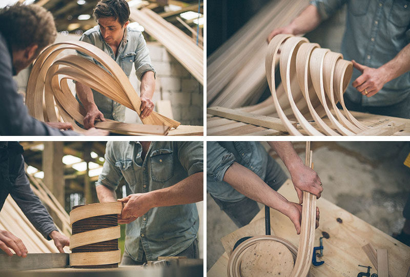 A behind-the-scenes look at Tom Raffield making steam bent wood designs. #TomRaffield #Wood #Woodworking