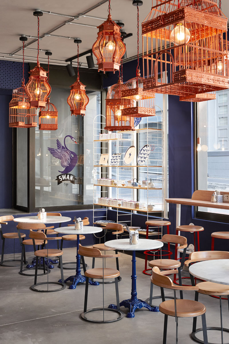 Contemporary Cafe Copper Lighting Interior Design 130615 135