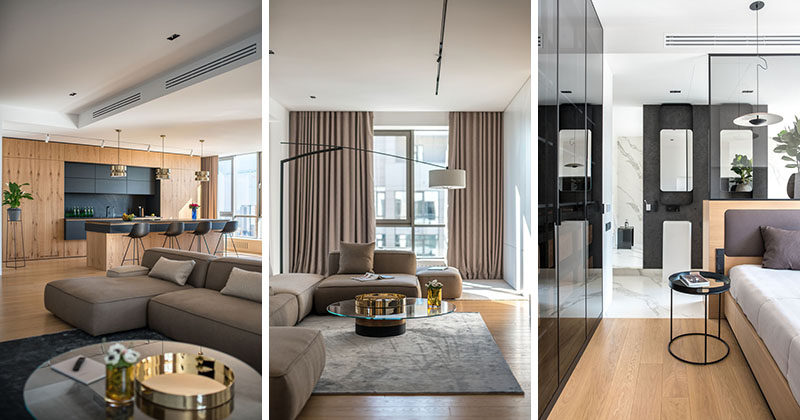 Maxim Doschisnky and Pavel Voitov of ZOOI interior studio, have recently completed the design of a large and modern apartment in Kiev, Ukraine. #Apartment #ModernInterior #InteriorDesign