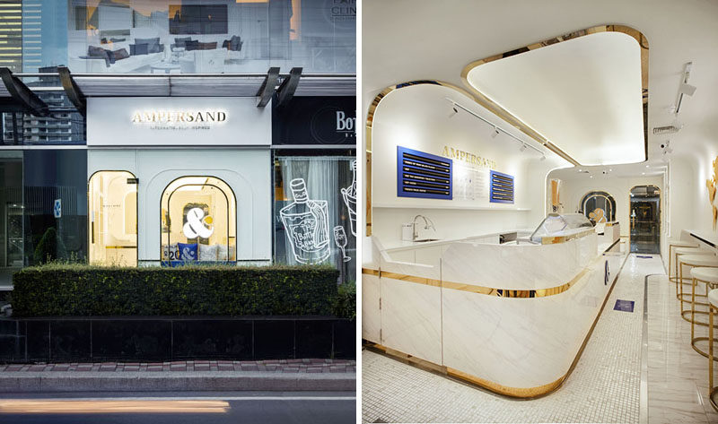 party/space/design have designed 'Ampersand', an Italian gelato boutique in Bangkok, Thailand, that's inspired by elements of an airport. #GelatoBoutique #RetailDesign #InteriorDesign