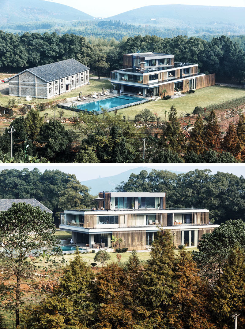 Architecture firm STUDIO 8, have designed a luxury rural resort named ANADU, that's located at the foot of the Mogan Mountain in Zhejiang province, China, and is surrounded by lush bamboo forests and tea fields. #Hotel #China #Architecture